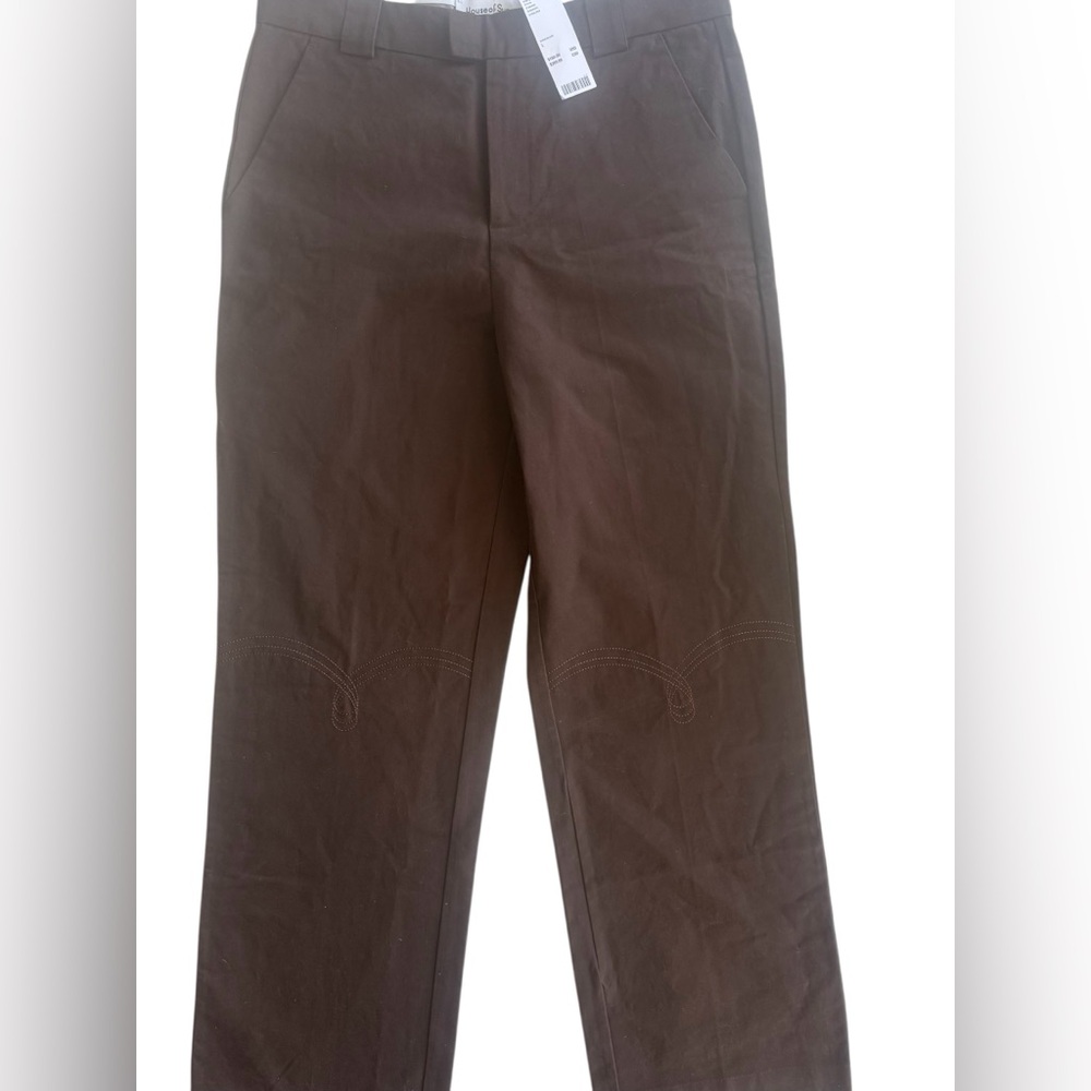 NWT $160 House of Sunny (Urban Outfitters) Brown Chino Pants Size Large 34X30